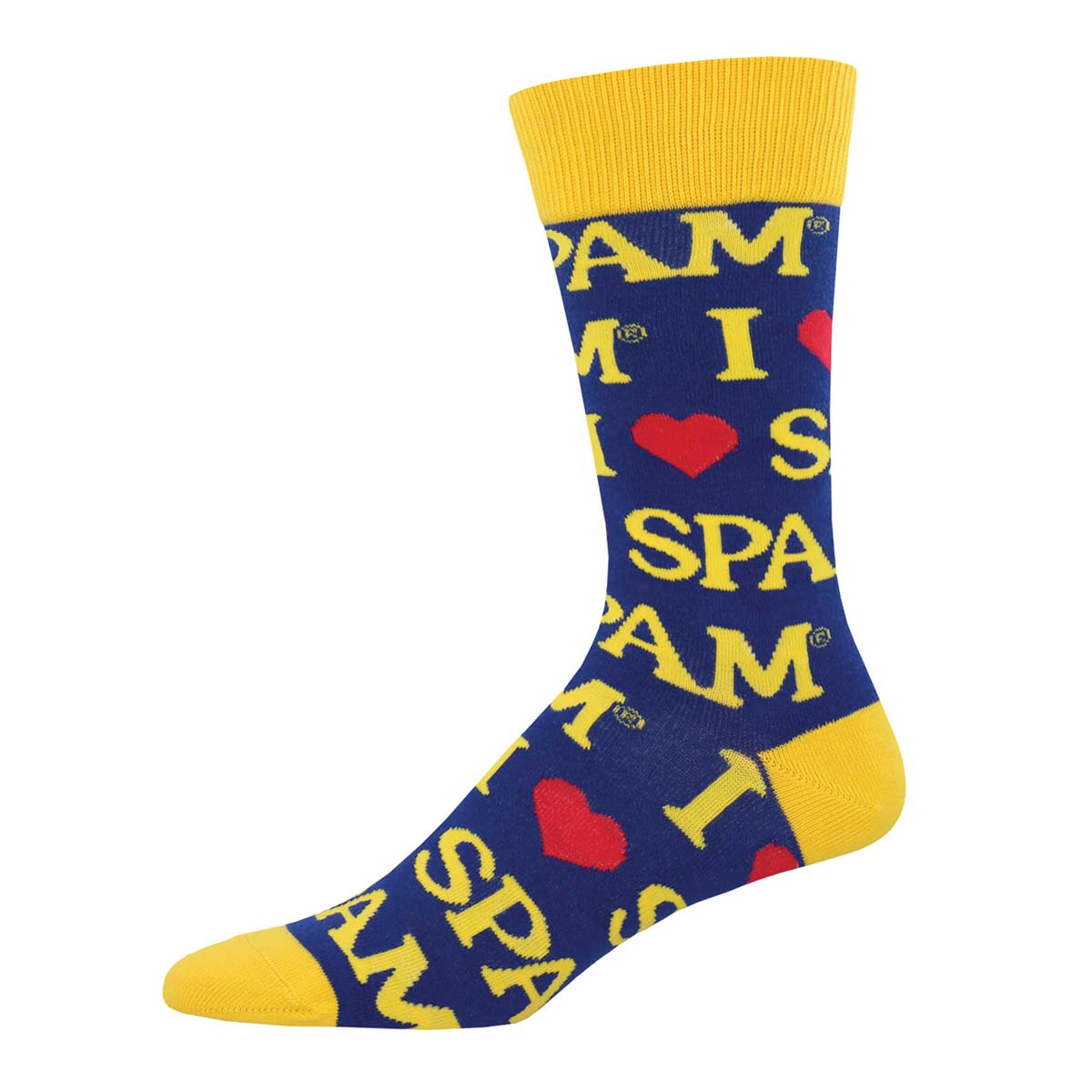 Men's SPAM sock with I heart Spam logo