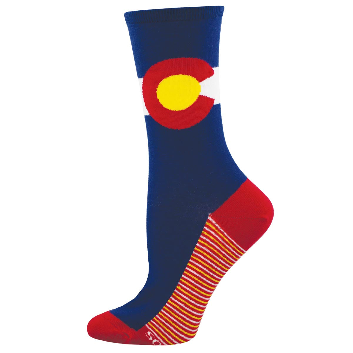 Sock with Colorado flag design