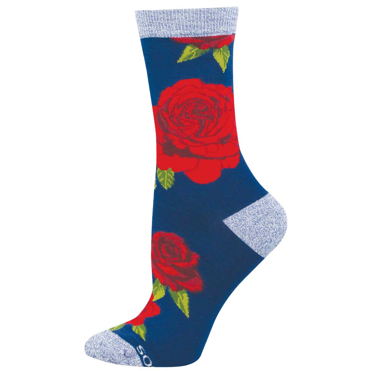 cozy rosy sock in blue