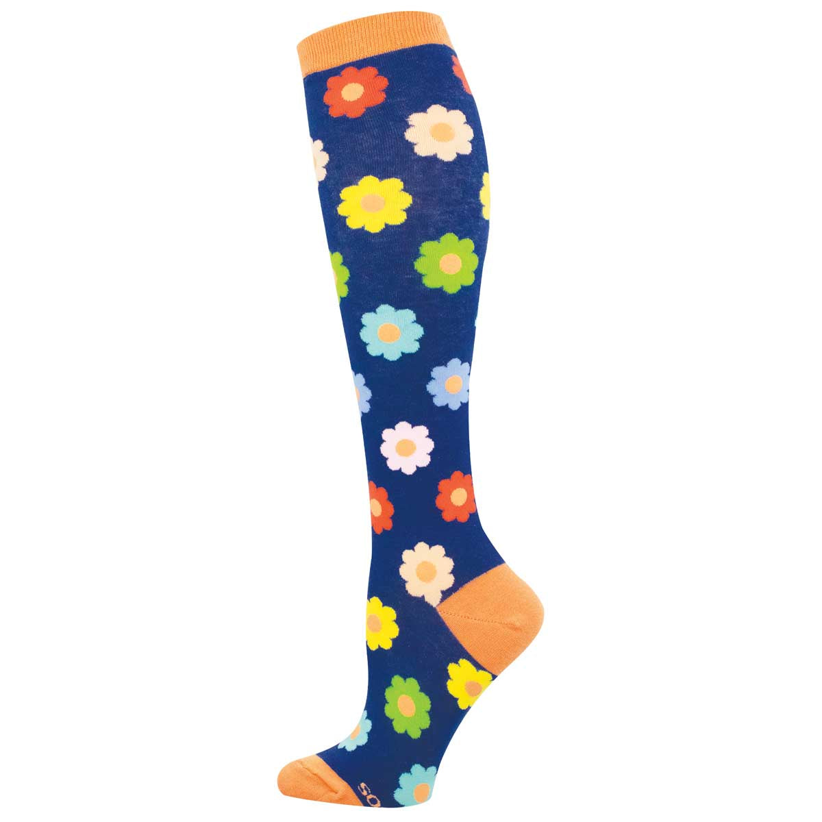 flower power knee high sock