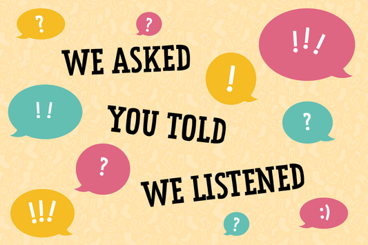 We asked, you told, we listened