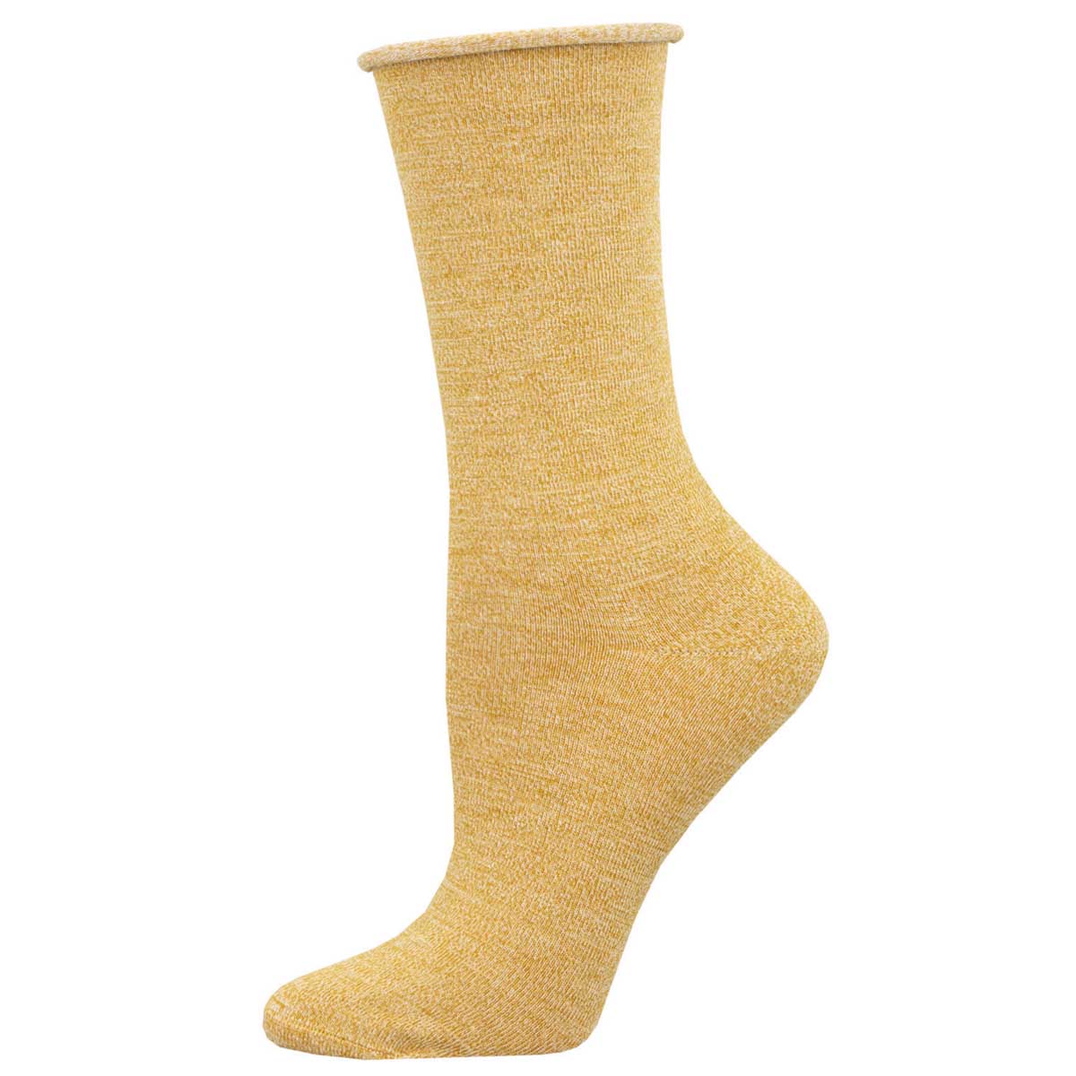 Women's solid bamboo sock in hemp heather color
