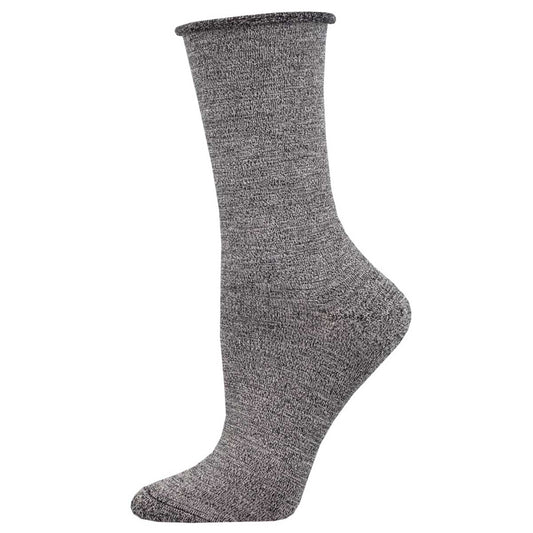 Women's solid bamboo sock in static color
