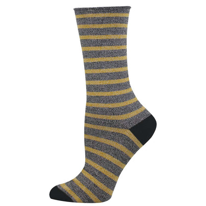 Women's SAILOR STRIPE ROLL TOP sock in  STATIC color