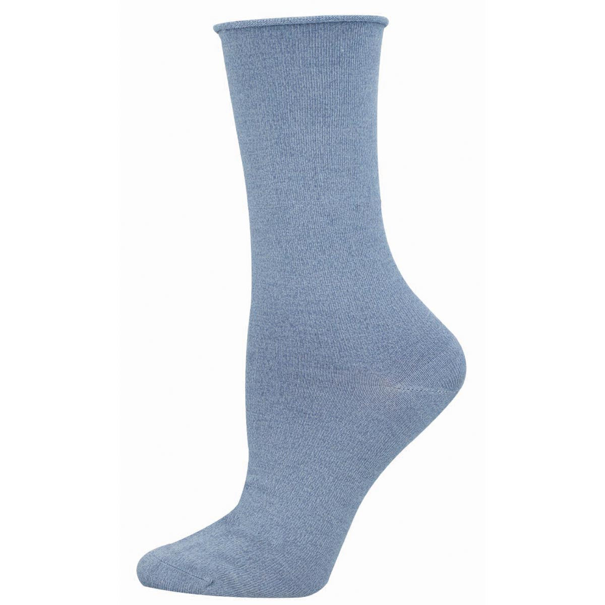 Women's solid bamboo sock in chambray color