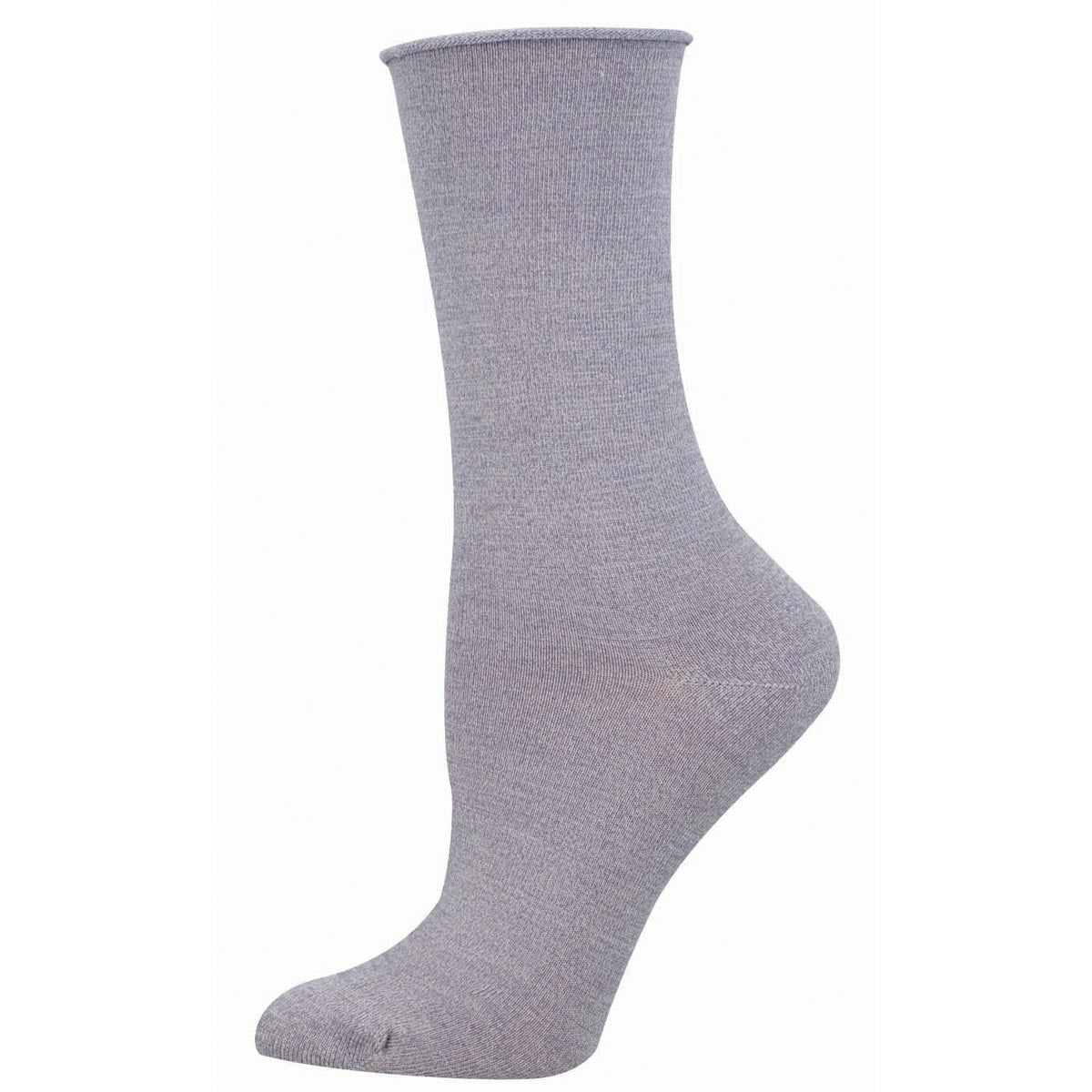 Women's solid bamboo sock in dusty lavender color