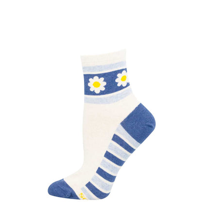 Daisy Stripe - Cotton Mini Crew