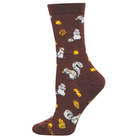 squirrels in the forest brown sock