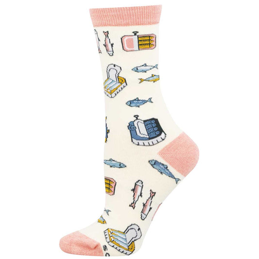 tin of sardines design sock