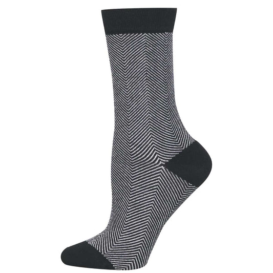 Black and white patterned sock